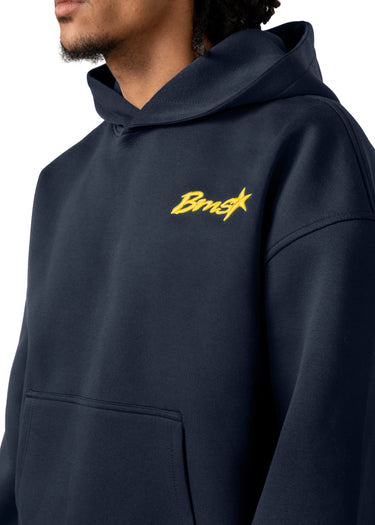 BMS NAVY SCUBA STAR YELLOW HOODIE