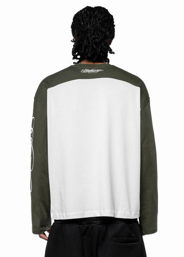 SCRIPT RAGLAN LONGSLEEVE GREEN