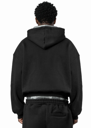 BLACK CAMO GREY ZIP HOODIE