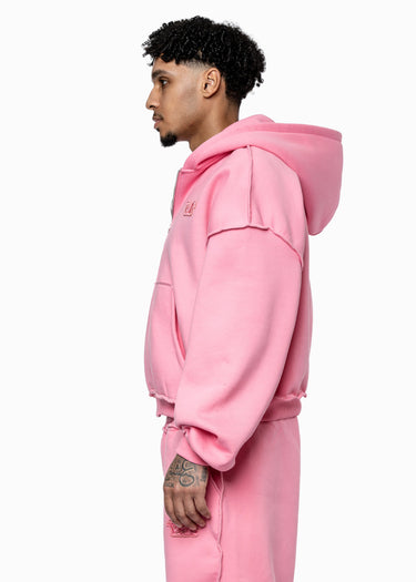 PREMIUM PATCH PINK ZIP HOODIE