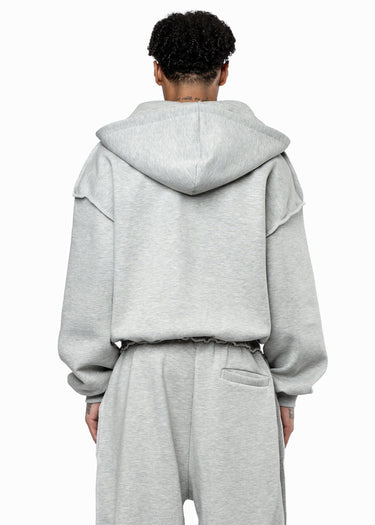 PREMIUM PATCH GREY ZIP HOODIE