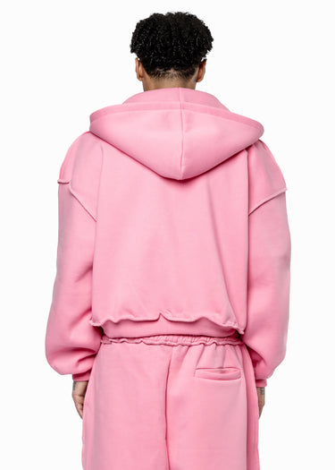 PREMIUM PATCH PINK ZIP HOODIE