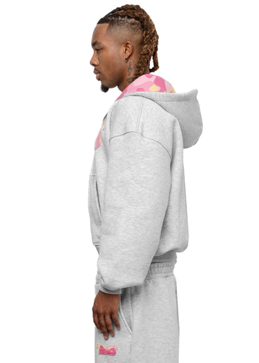 BMS CAMO PINK ZIP HOODIE