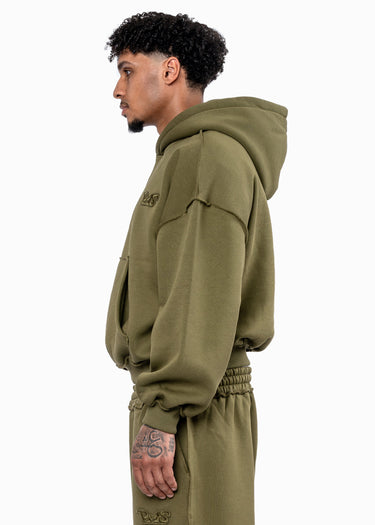 BMS PATCH OLIVE HOODIE
