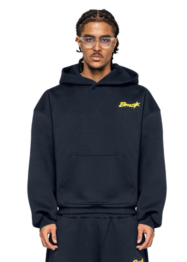 BMS NAVY SCUBA STAR YELLOW HOODIE