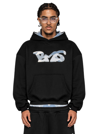 WAFFLE CAMO BLACK BABY BLUE HOODIE 45