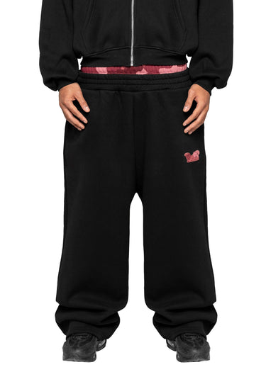 WAFFLE CAMO BLACK BORDEAUX JOGGER 53