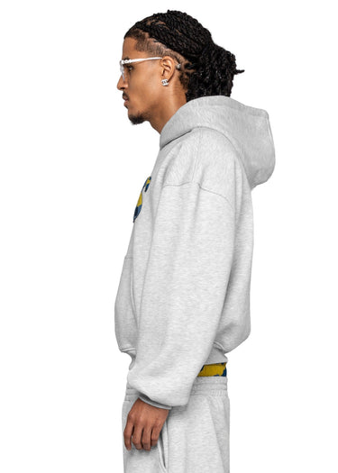 WAFFLE CAMO GREY NAVY YELLOW Hoodie Seite