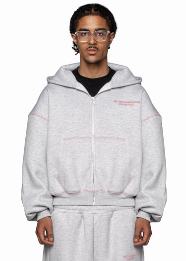 BLACK MONEY GREY LINE PINK ZIP HOODIE