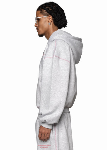 BLACK MONEY GREY LINE PINK ZIP HOODIE