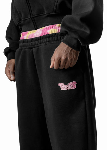 BLACK CAMO PINK SWEATPANTS
