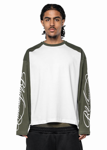 SCRIPT RAGLAN LONGSLEEVE GREEN