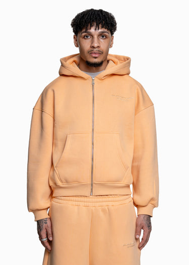 Peach Fuzz Zip Hoodie