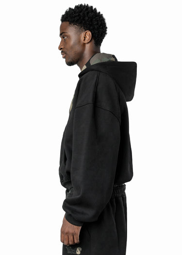 BLACK CAMO GREEN HOODIE
