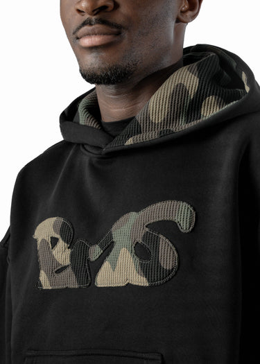 BLACK CAMO GREEN HOODIE