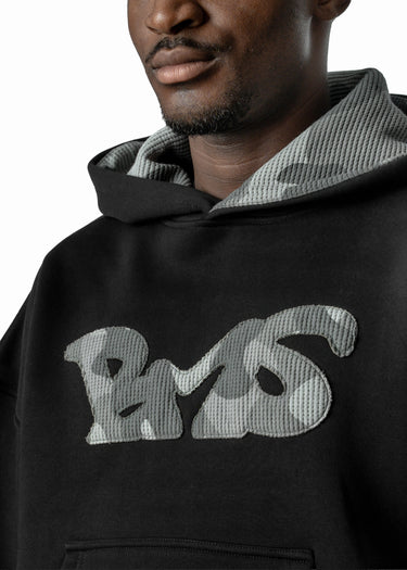 BLACK CAMO GREY HOODIE