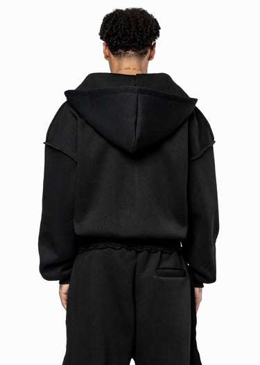 PREMIUM PATCH BLACK ZIP HOODIE
