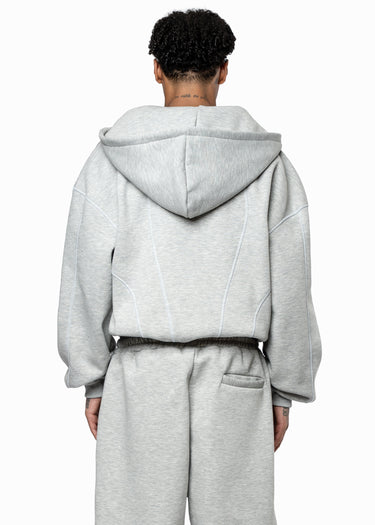GREY LINE GREY ZIP HOODIE