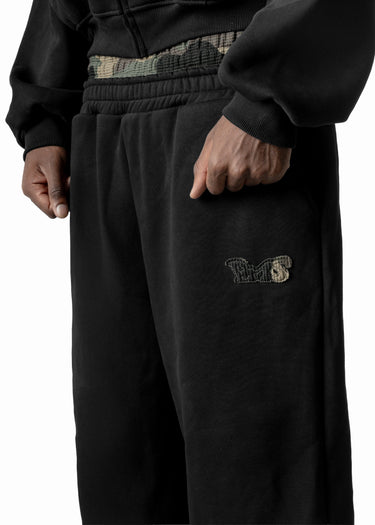 BLACK CAMO GREEN SWEATPANTS
