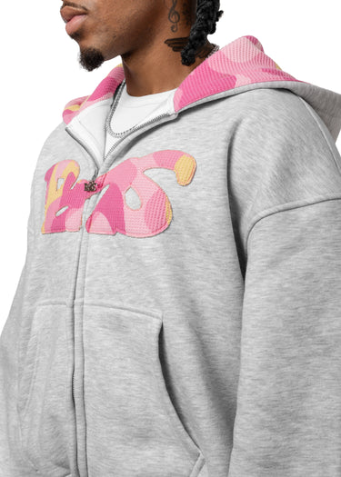 BMS CAMO PINK ZIP HOODIE