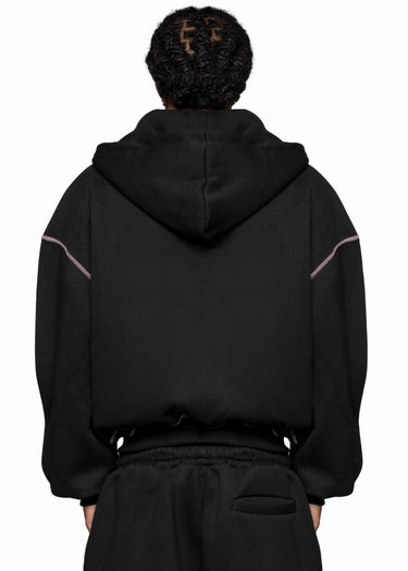 BLACKMONEY BLACK LINE PINK ZIP HOODE
