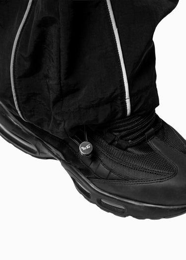 BLACK NYLON JOGGER - BMS
