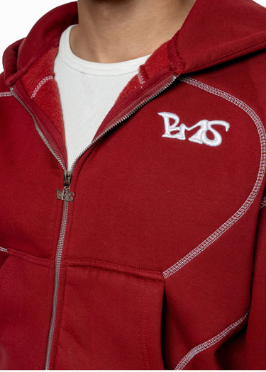 GREY LINE ROT ZIP HOODIE