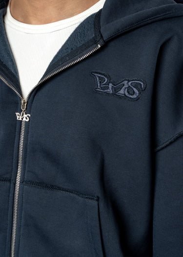 PREMIUM PATCH NAVY ZIP HOODIE