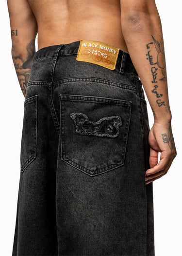 BLACK PATCH DENIM - BMS