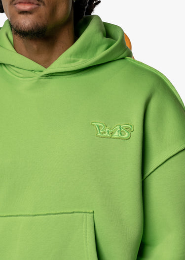BMS PATCH - TOXIC GREEN HOODIE