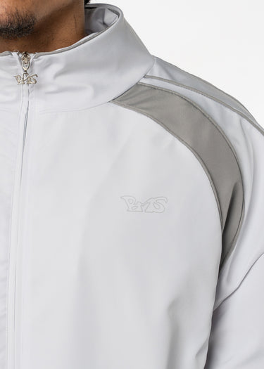 BMS WHITE NYLON ZIP HOODIE
