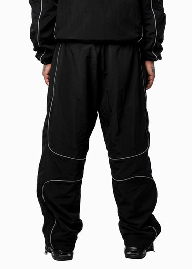 BLACK NYLON JOGGER - BMS