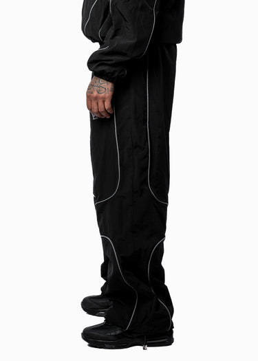 BLACK NYLON JOGGER - BMS