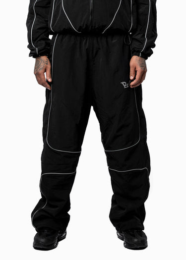 BLACK NYLON JOGGER - BMS