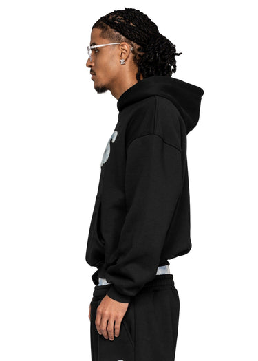 WAFFLE CAMO BLACK BABY BLUE HOODIE 46