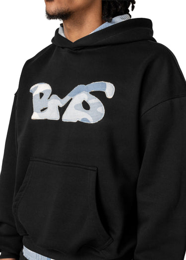 WAFFLE CAMO BLACK BABY BLUE HOODIE 47