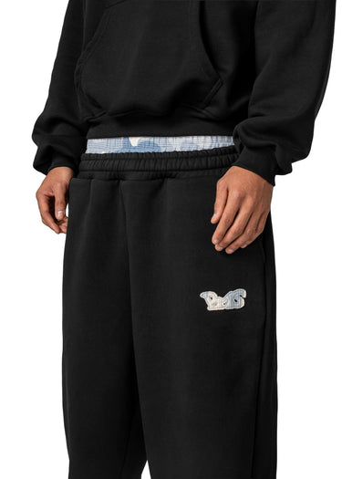 WAFFLE CAMO BLACK BABY BLUE JOGGER 49
