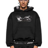 WAFFLE CAMO BLACK BLACK HOODIE hoodie-front