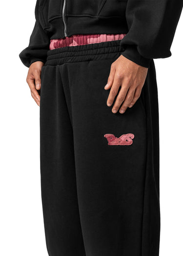 WAFFLE CAMO BLACK BORDEAUX JOGGER 57
