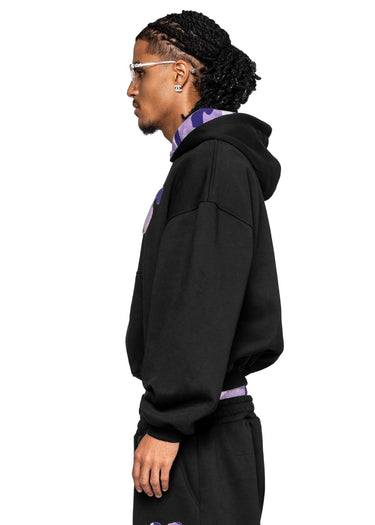WAFFLE CAMO BLACK PURPLE HOODIE 74