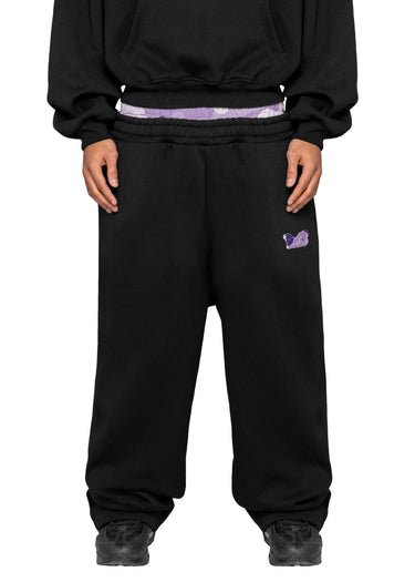 WAFFLE CAMO BLACK PURPLE JOGGER 76