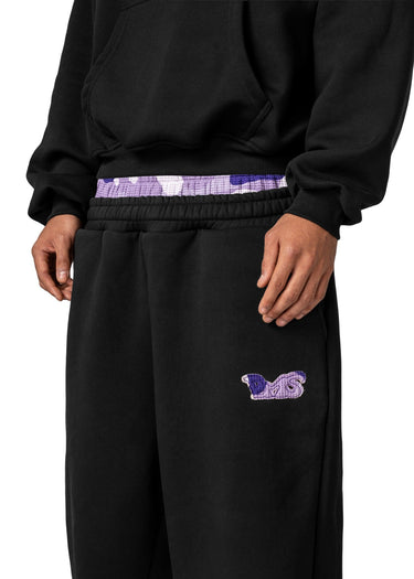 WAFFLE CAMO BLACK PURPLE JOGGER 80