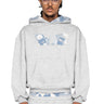 WAFFLE CAMO GREY BABY BLUE HOODIE Front
