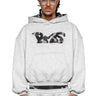 WAFFLE CAMO GREY BLACK HOODIE Front