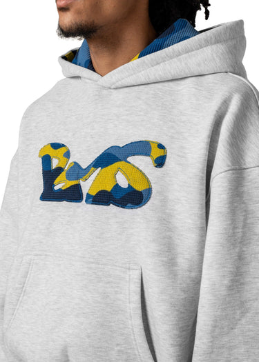 WAFFLE CAMO GREY NAVY YELLOW Hoodie Detail
