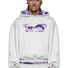 WAFFLE CAMO GREY PURPLE HOODIE Front
